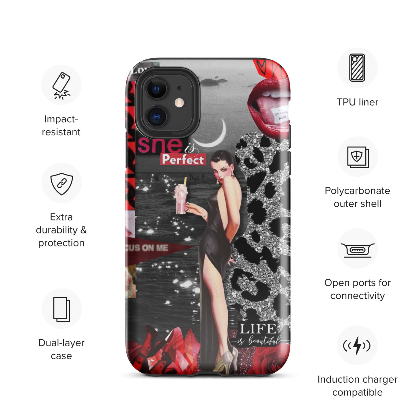 Temp-Red Hard Case