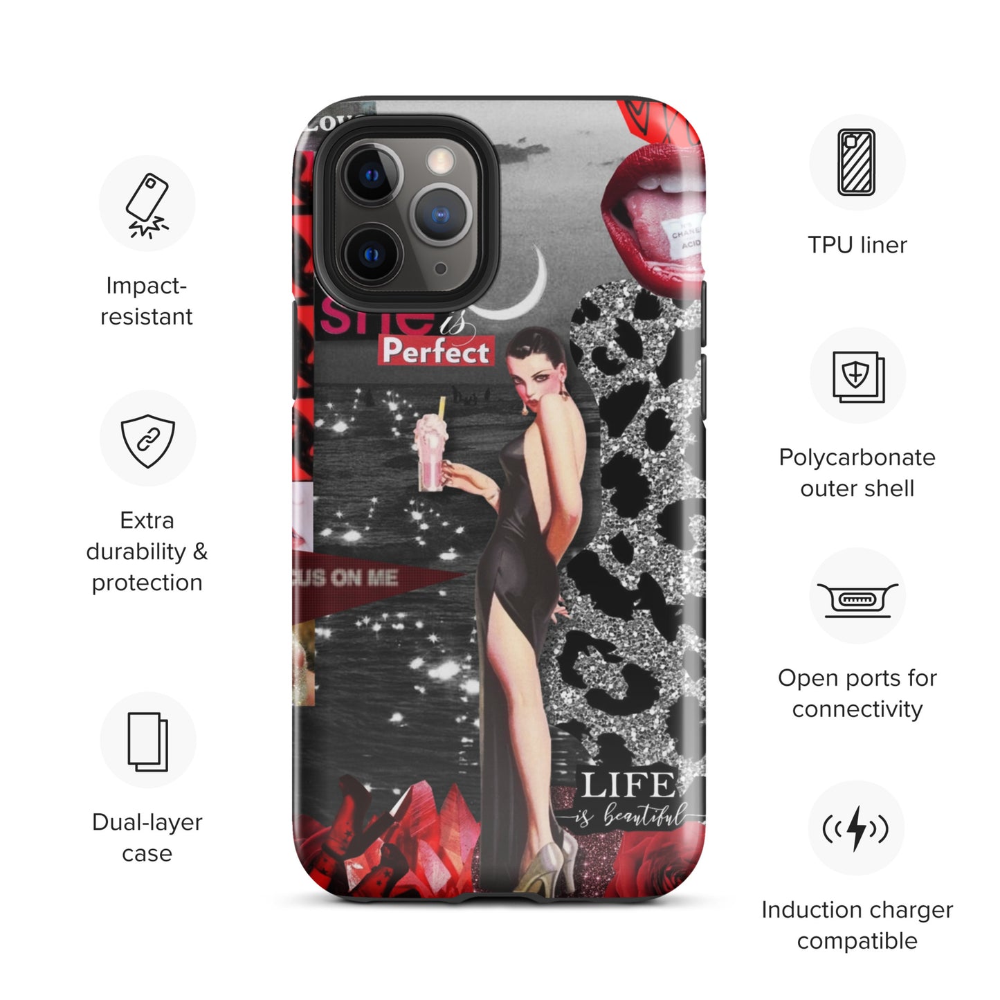 Temp-Red Hard Case