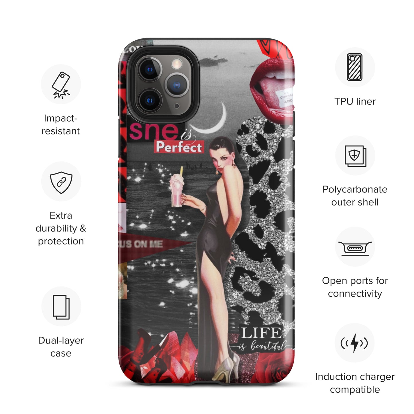 Temp-Red Hard Case