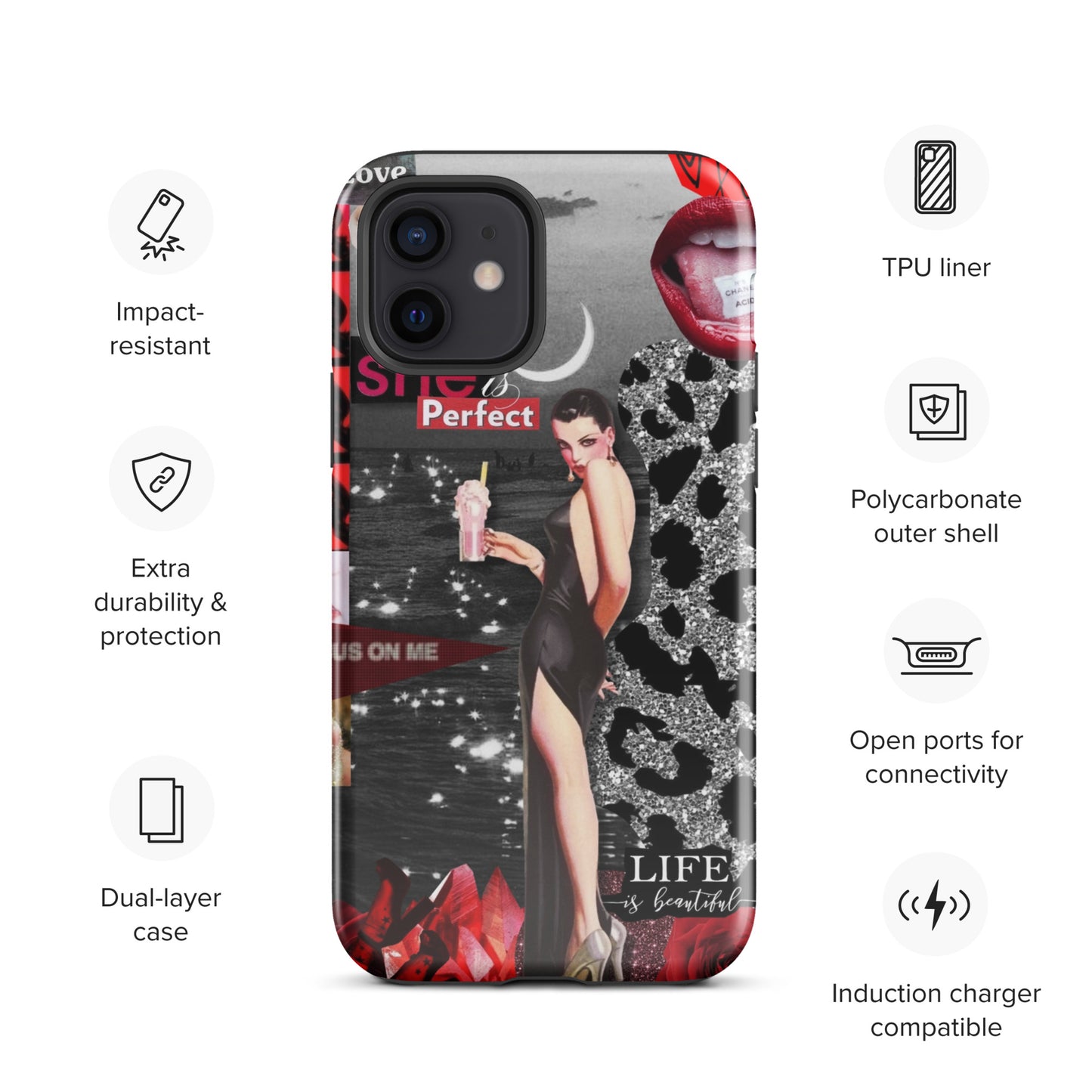 Temp-Red Hard Case