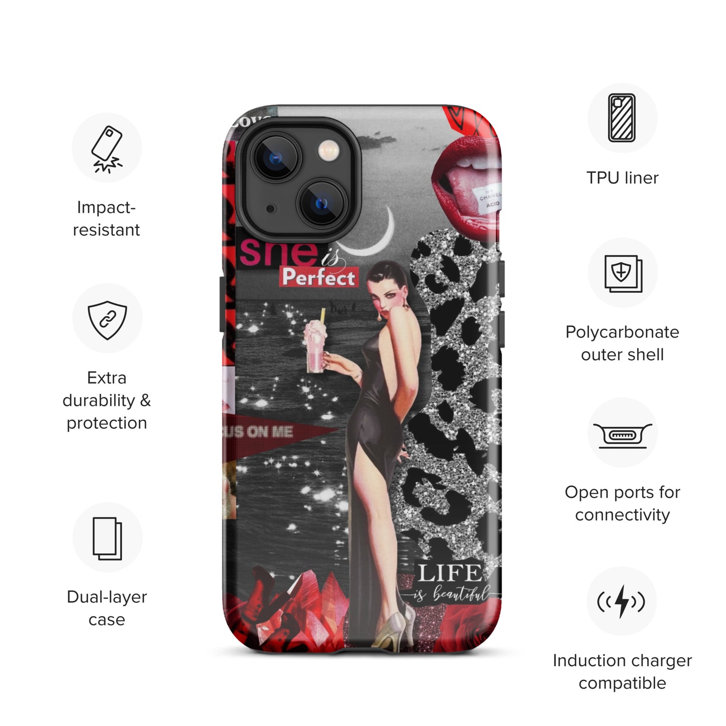 Temp-Red Hard Case