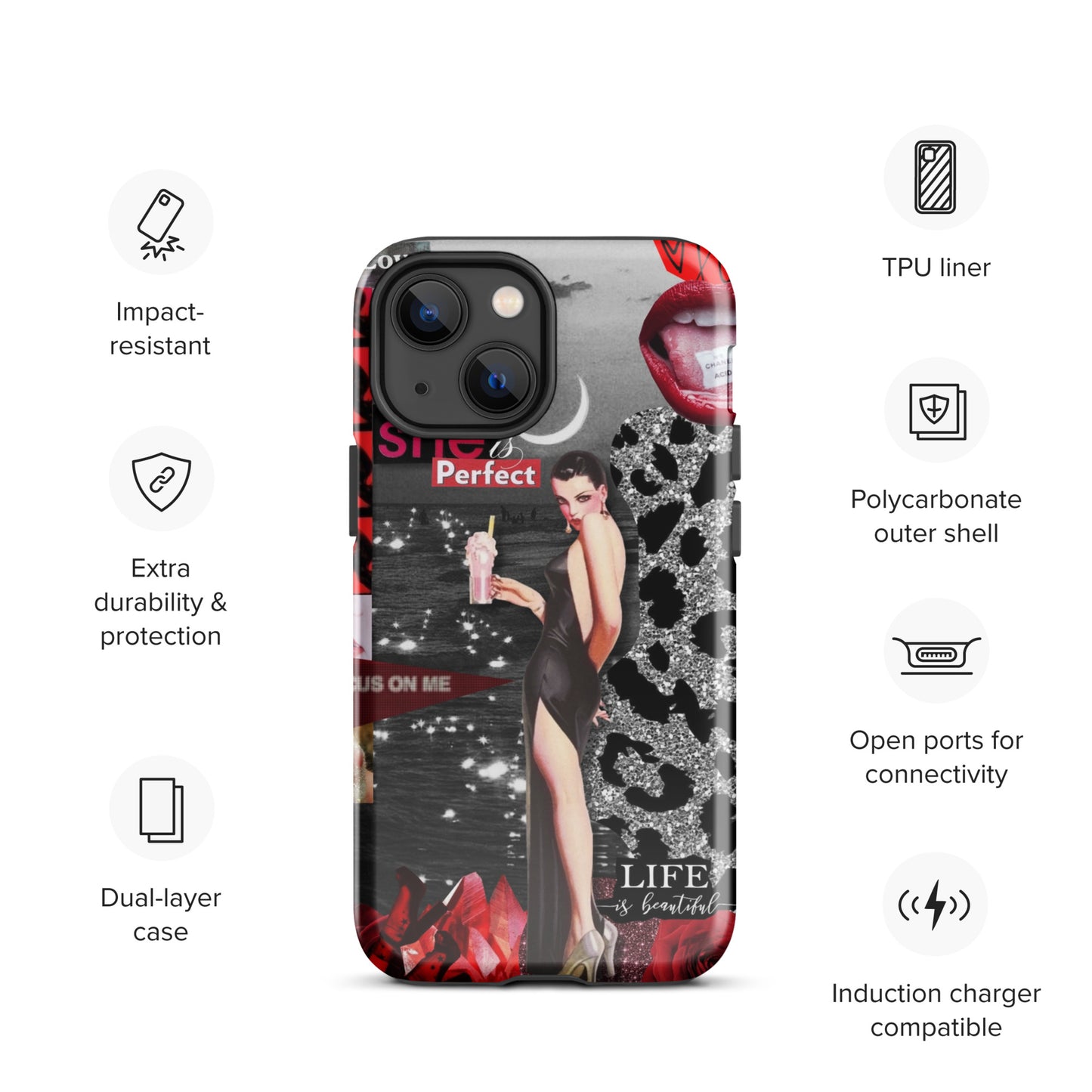 Temp-Red Hard Case