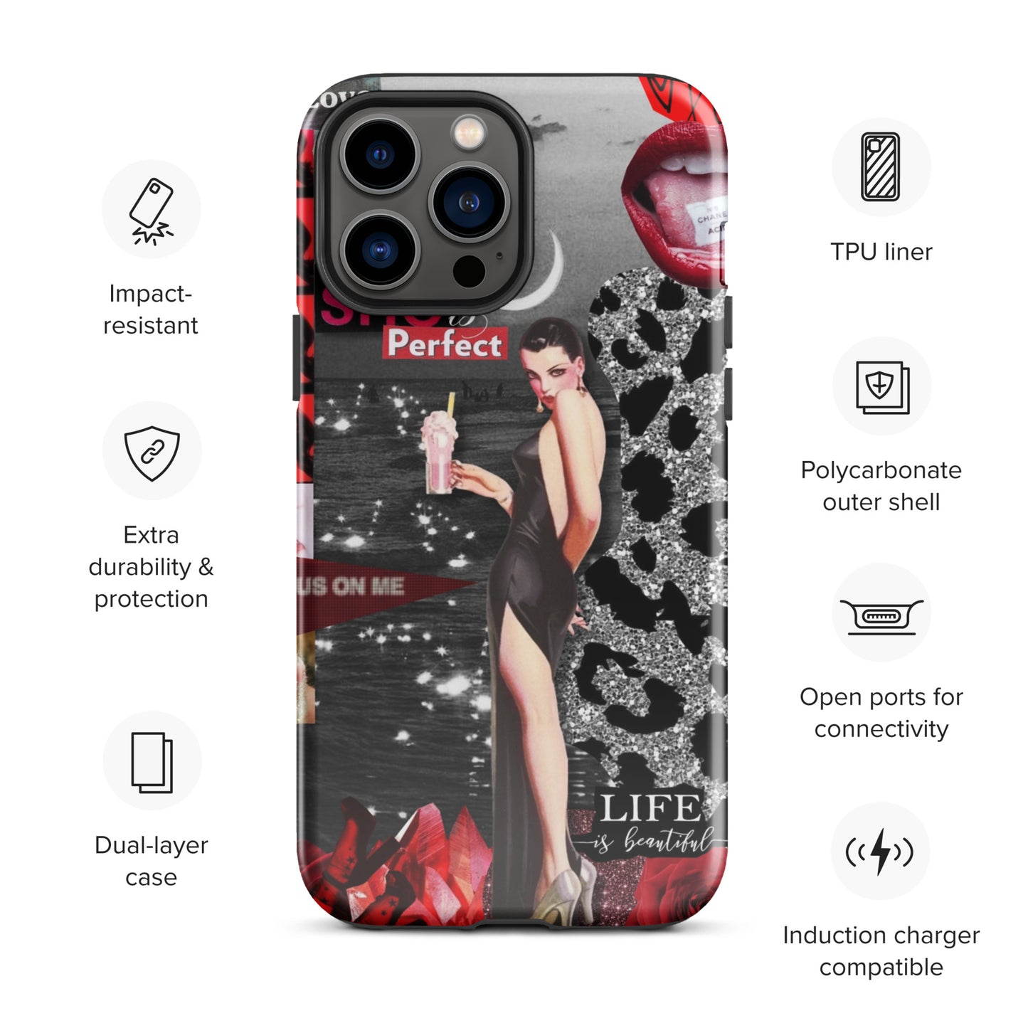 Temp-Red Hard Case