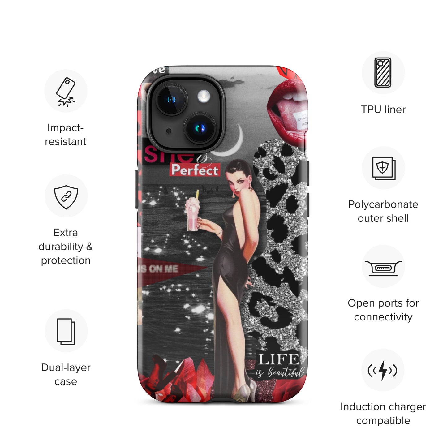 Temp-Red Hard Case