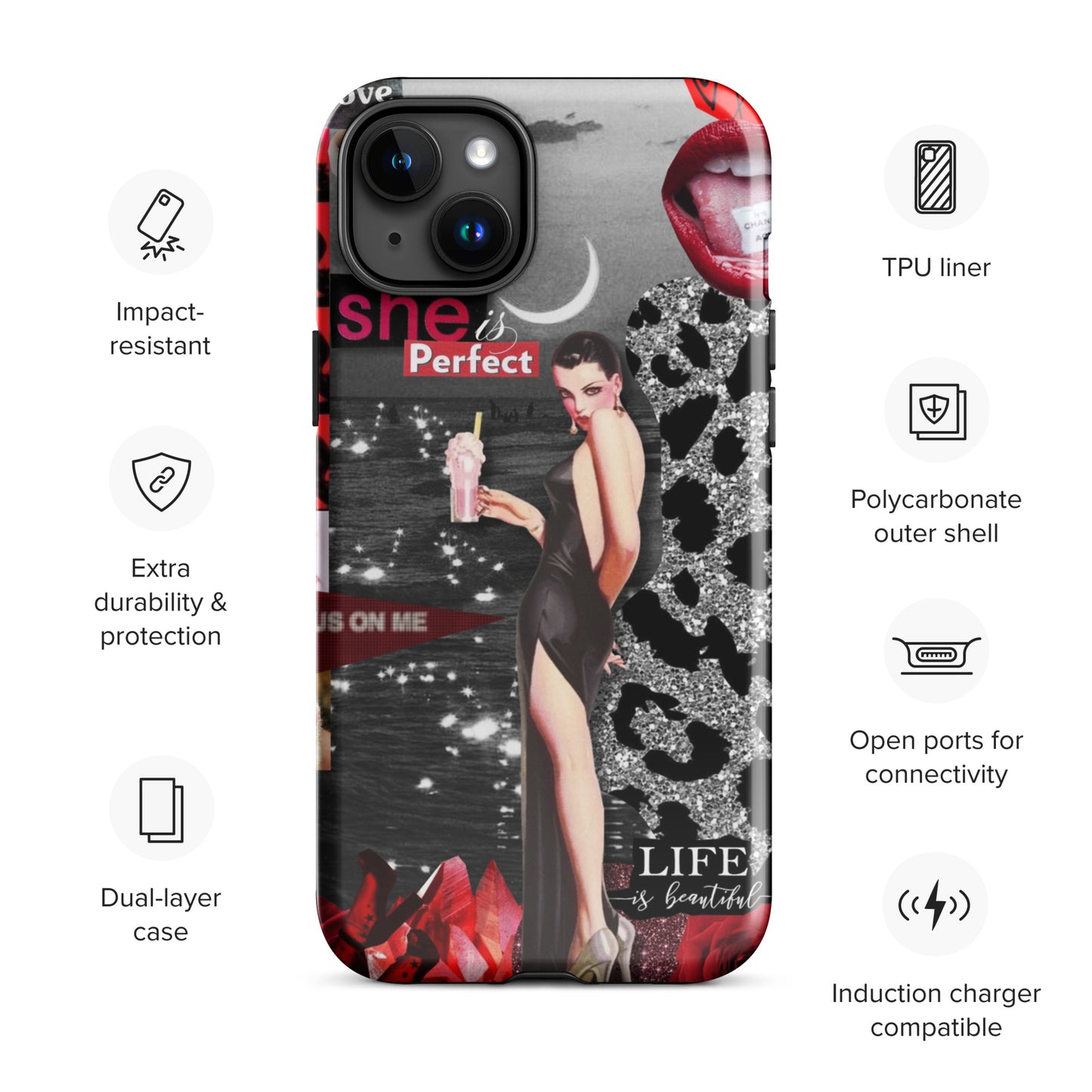 Temp-Red Hard Case