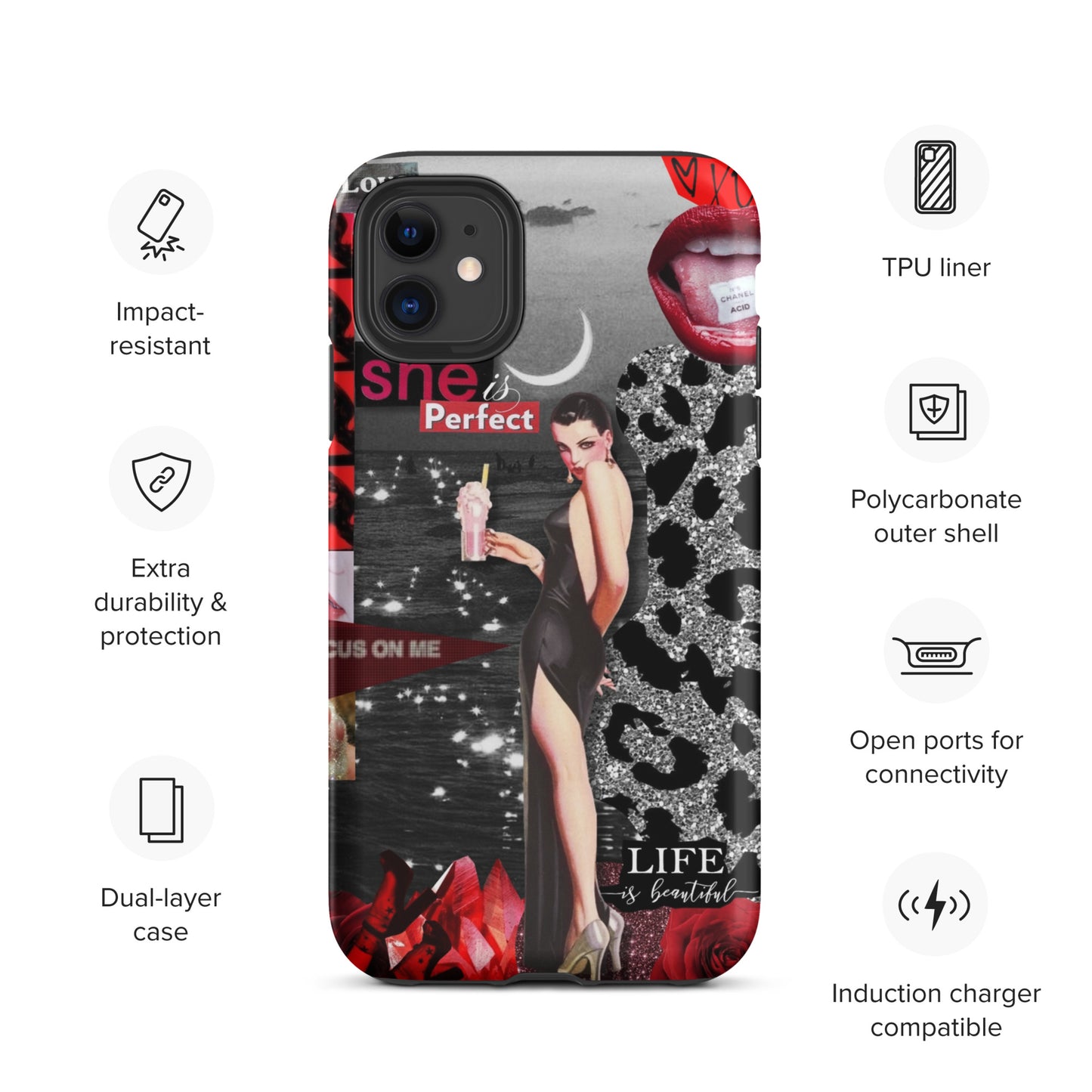 Temp-Red Hard Case