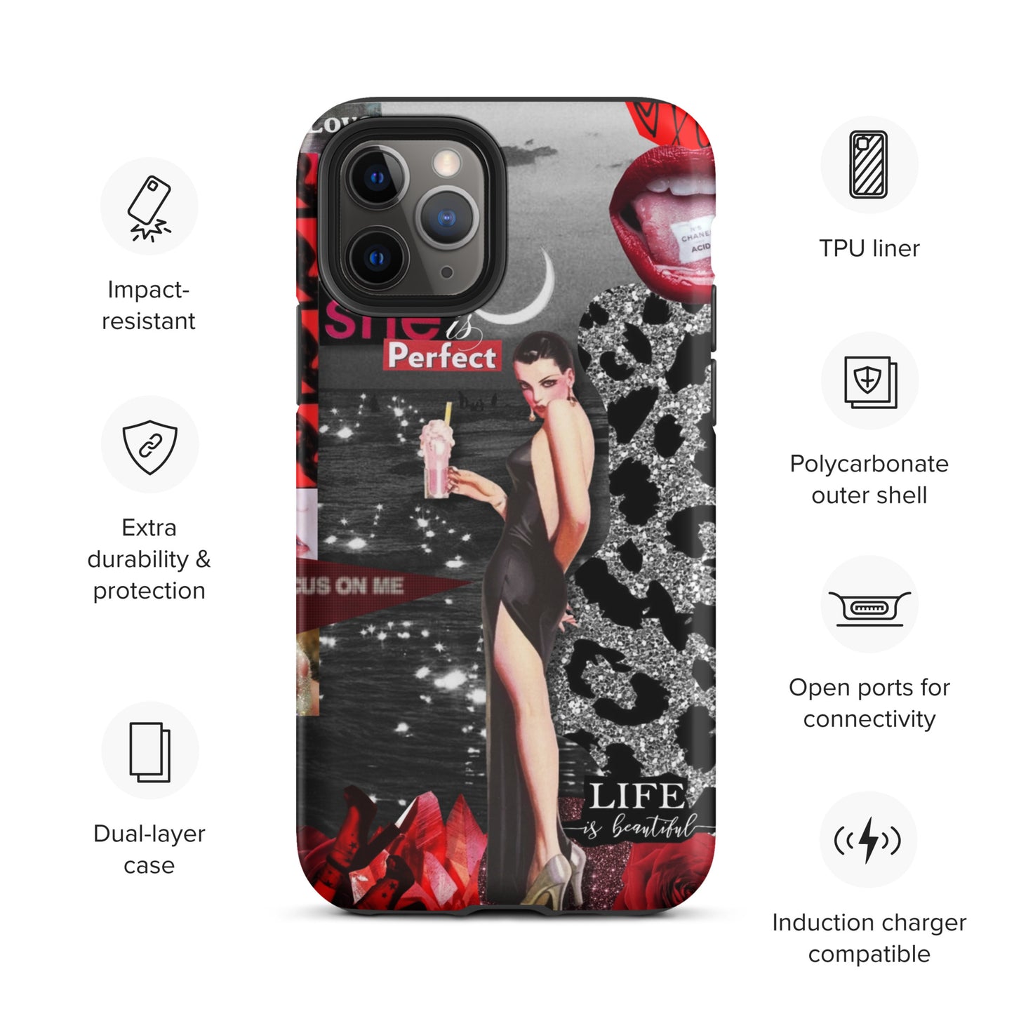 Temp-Red Hard Case