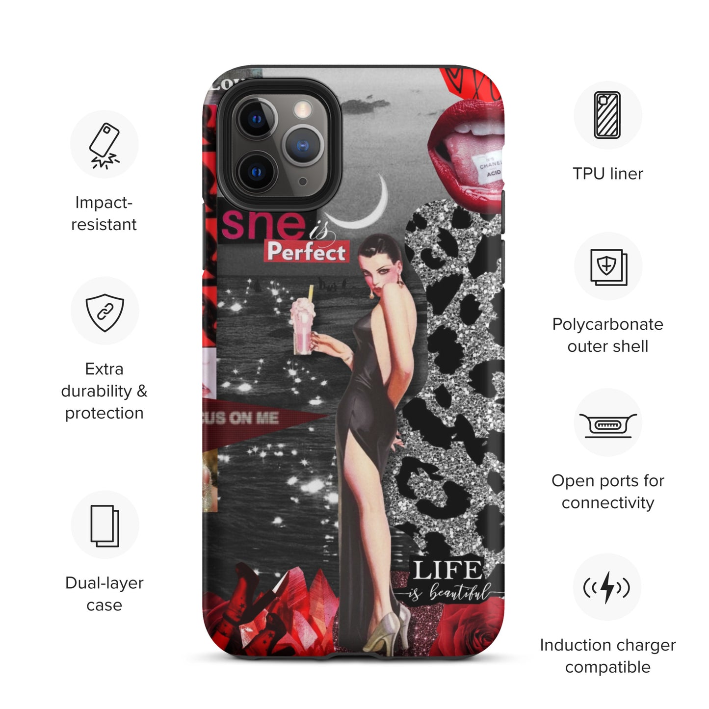 Temp-Red Hard Case