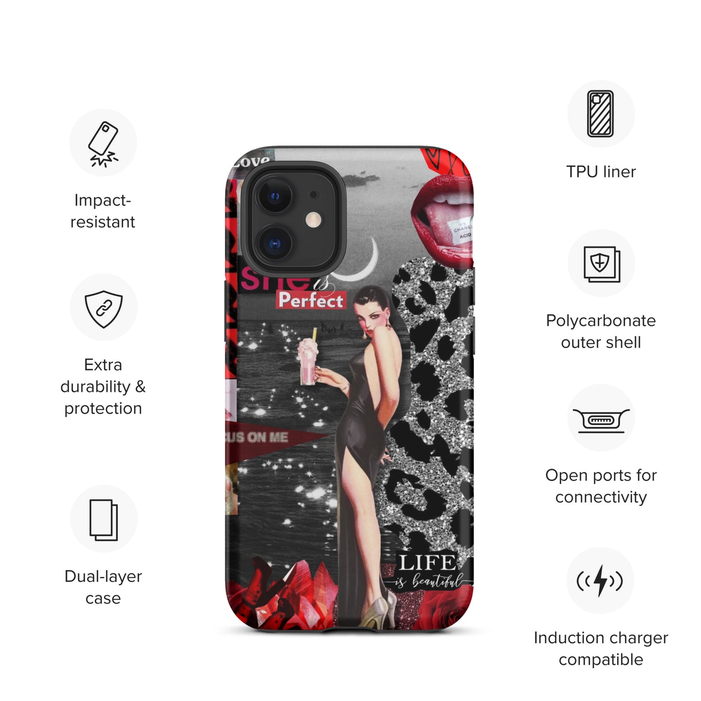 Temp-Red Hard Case