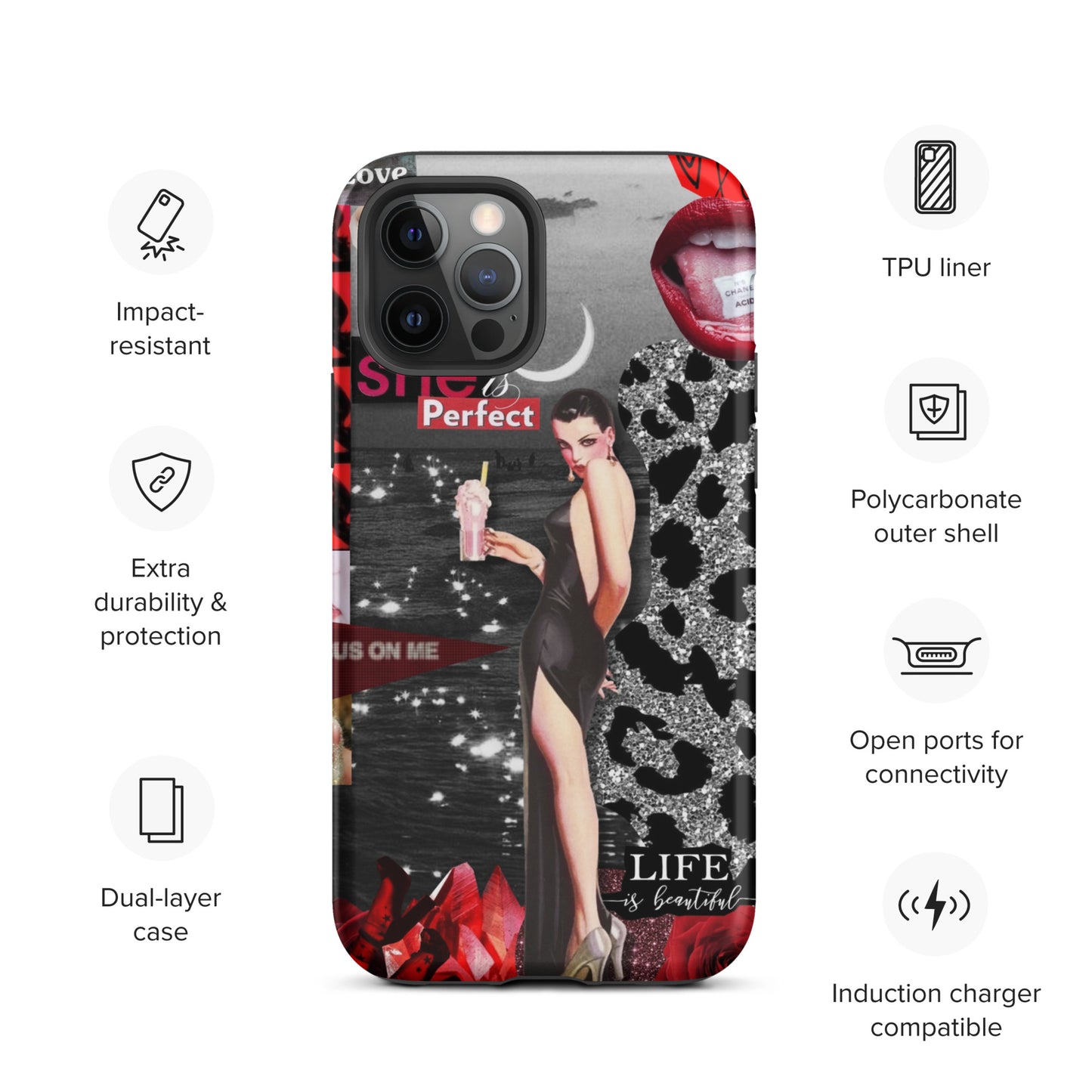 Temp-Red Hard Case