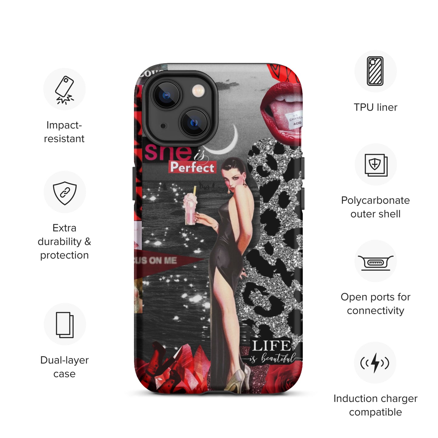 Temp-Red Hard Case