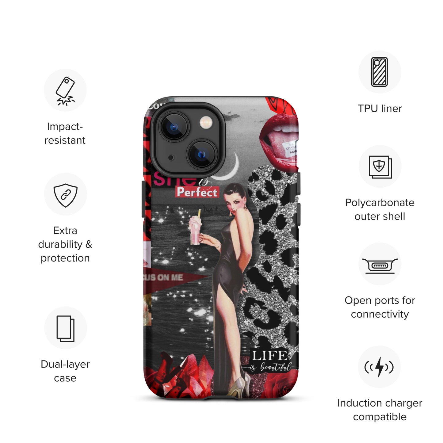 Temp-Red Hard Case