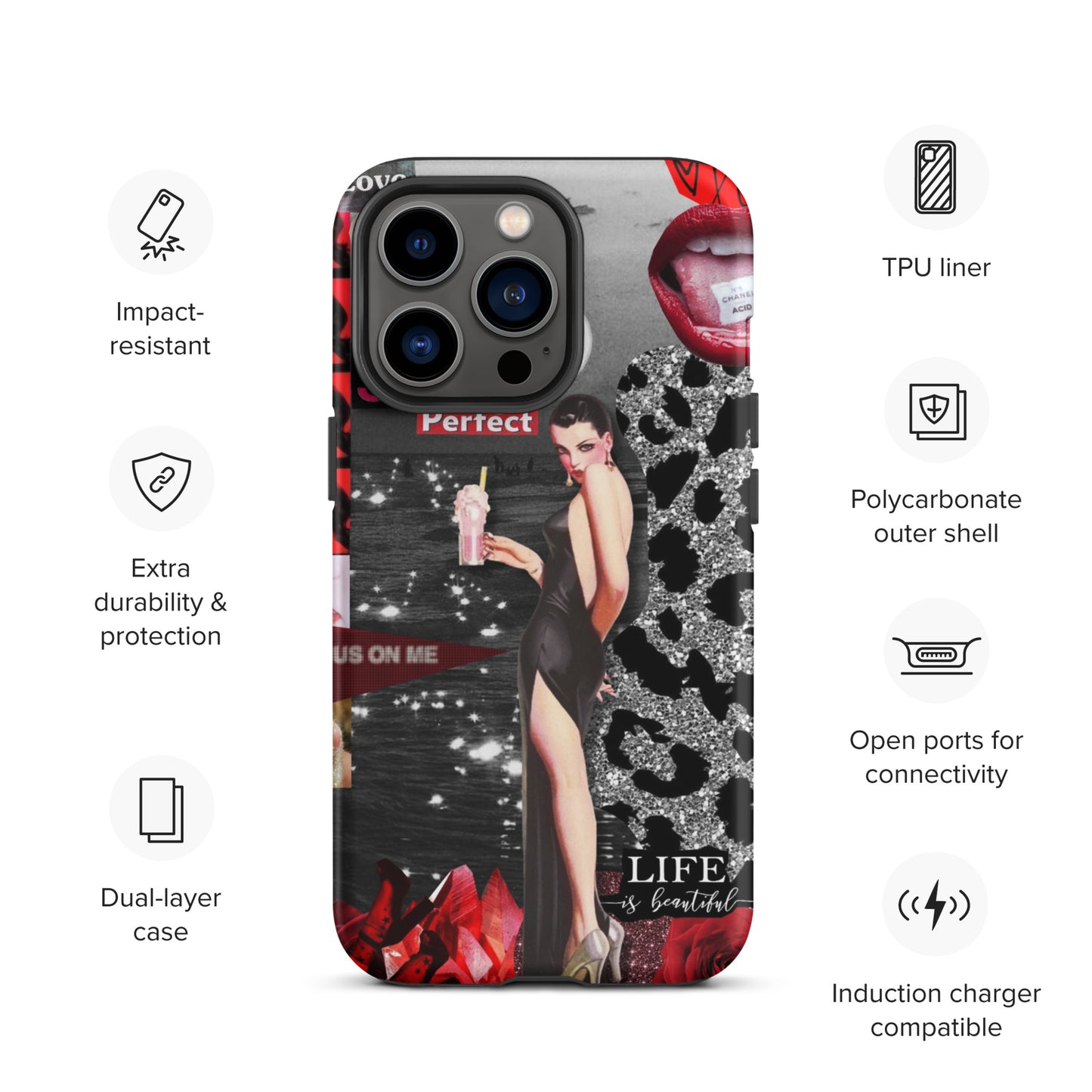 Temp-Red Hard Case