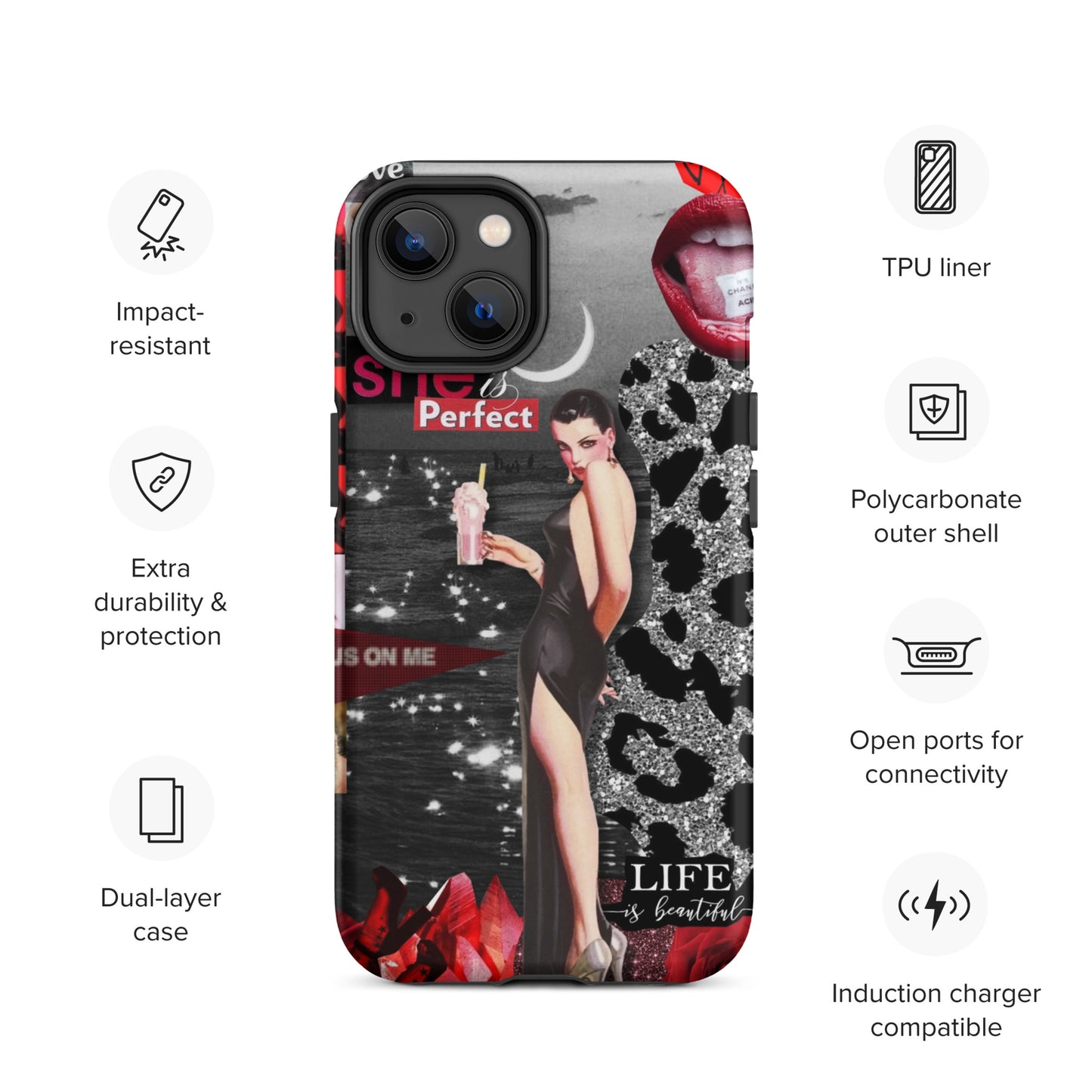 Temp-Red Hard Case