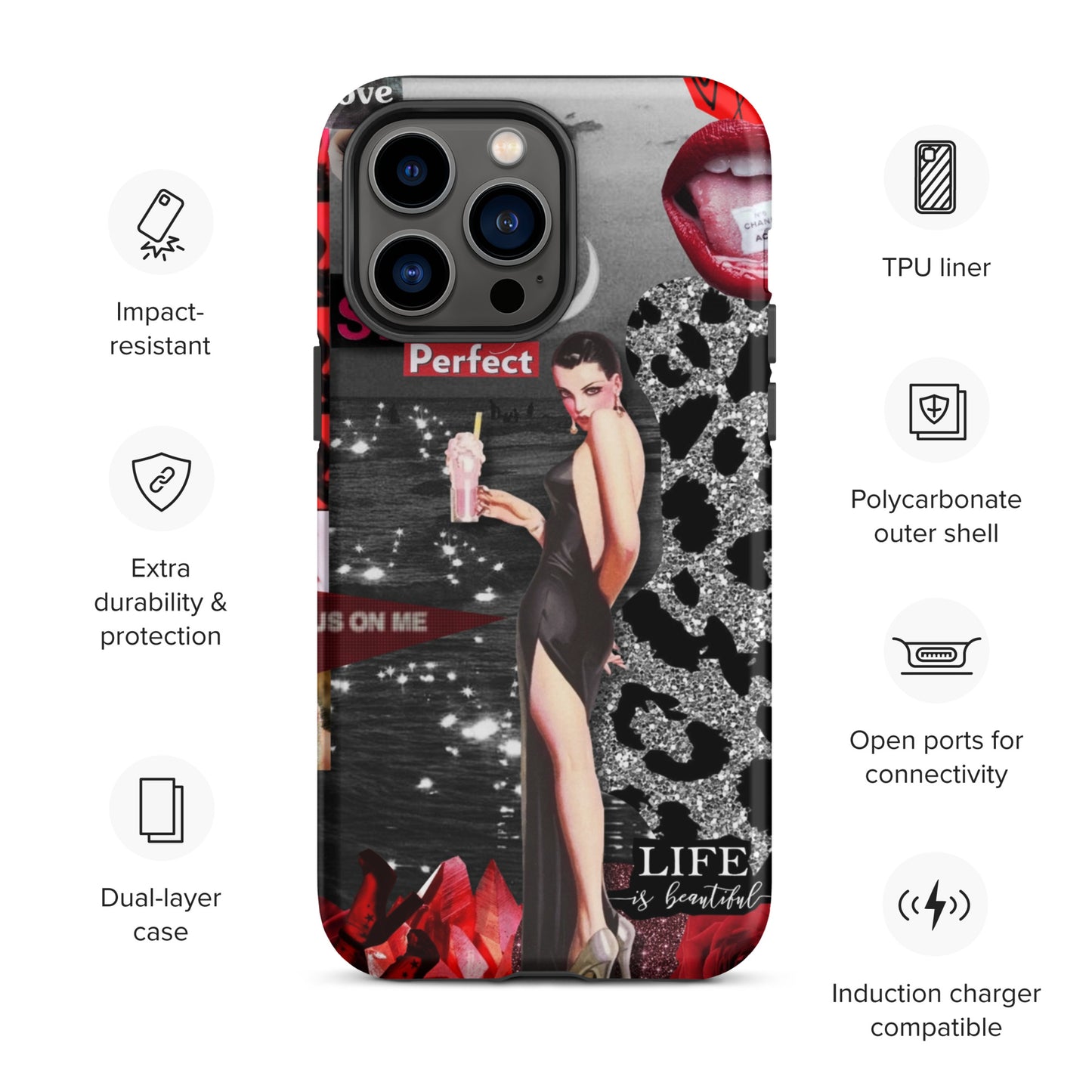 Temp-Red Hard Case