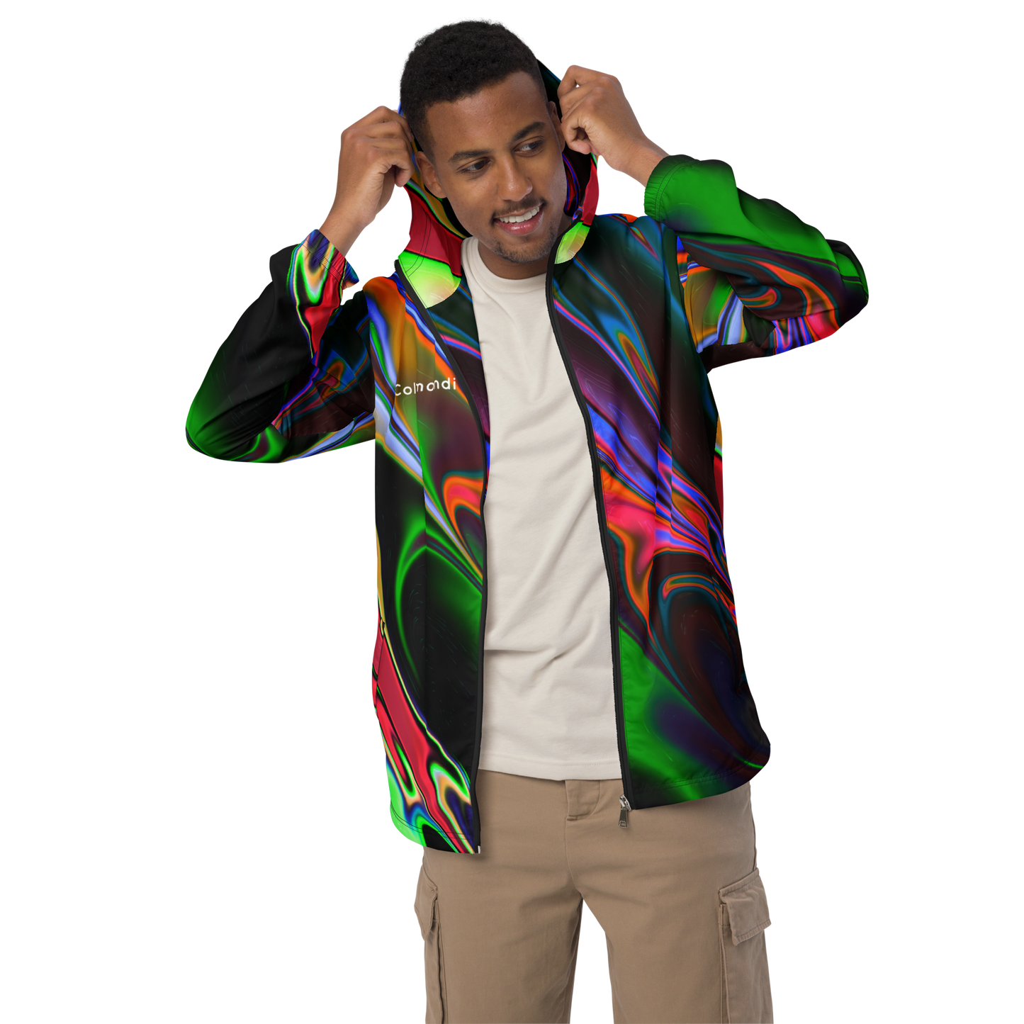 Neon Burst Windbreaker