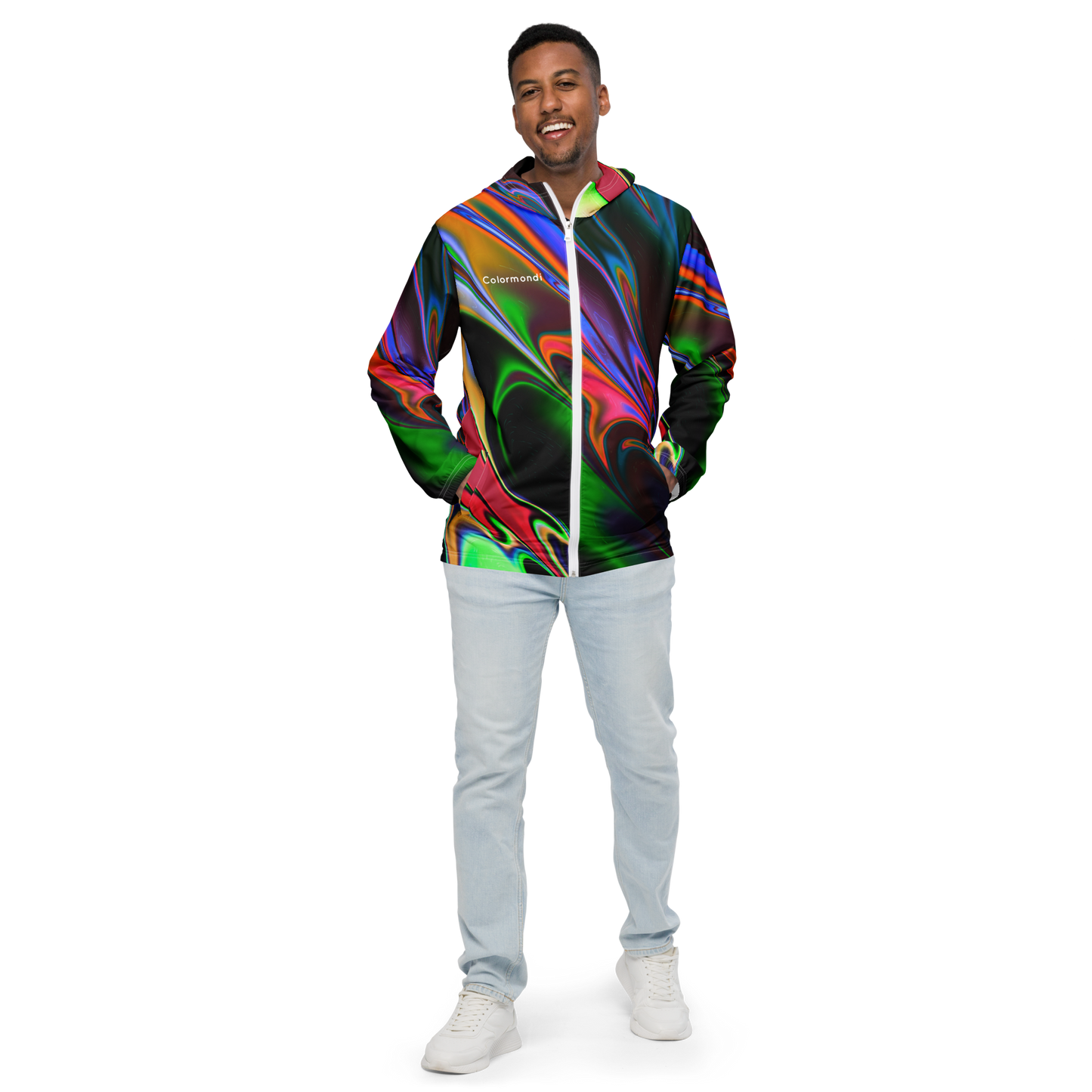 Neon Burst Windbreaker