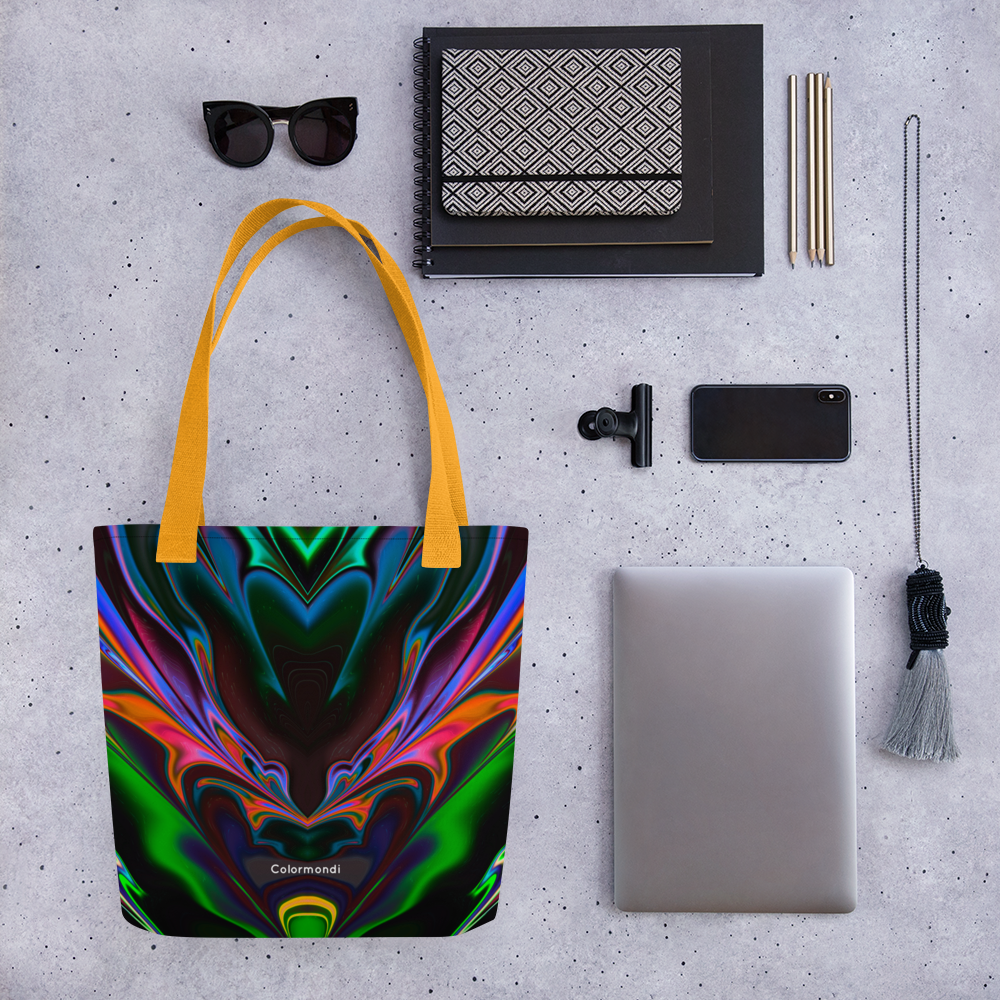 Neon Burst Tote Bag